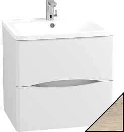 Водолей Мебель для ванной Adel 70 подвесная ореховый дубослив светлый – фотография-2